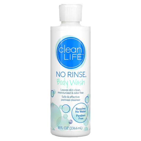 CleanLife No Rinse Body Wash, Ready-to-use formula, Alcohol Free, 8 oz, 00940