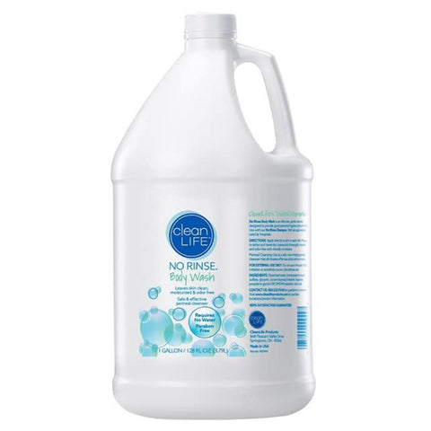 CleanLife No Rinse Body Wash, Ready-to-use formula, Alcohol Free, 1 Gallon, 00944