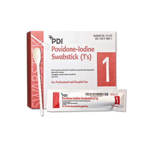 Cardinal Health PDI 10% USP Povidone Iodine Prep Solution Swabsticks, 41350