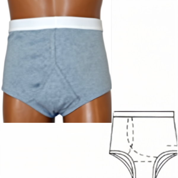 OPTIONS Men's Basic Ostomy Support Undergarment with Built-In Barrier