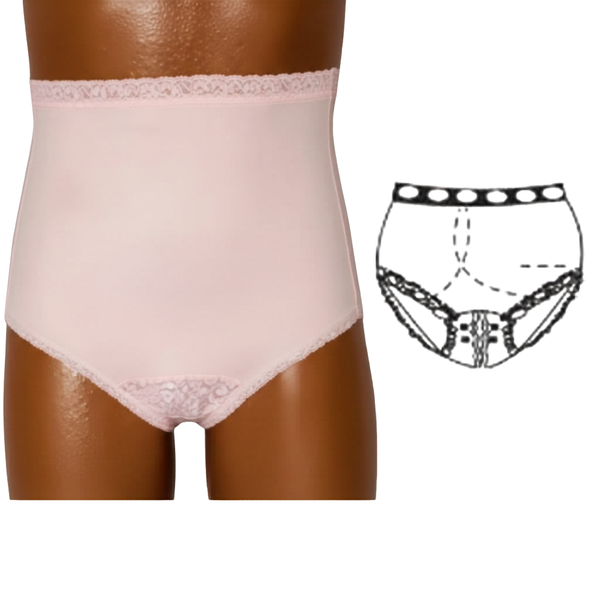 OPTIONS Ladies' Ostomy Support Undergarment with Split-Lace Crotch and Built-In Barrier