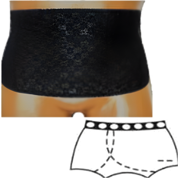 OPTIONS Ladies' Open Crotch Ostomy Support Undergarment with Built-In Barrier