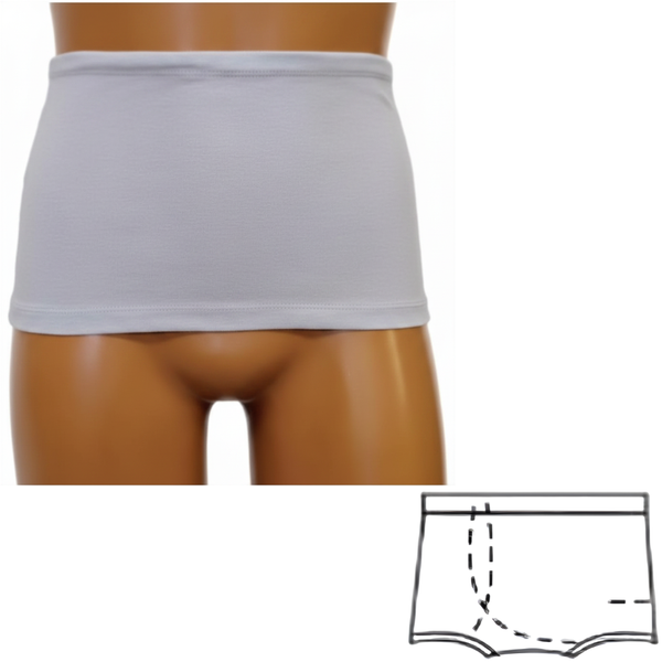 OPTIONS Men's Wrap/Brief Ostomy Support Undergarment with Open Crotch and Built-In Barrier
