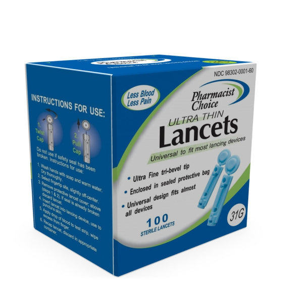 Pharmacist Choice Ultra Thin Twist Top Lancets
