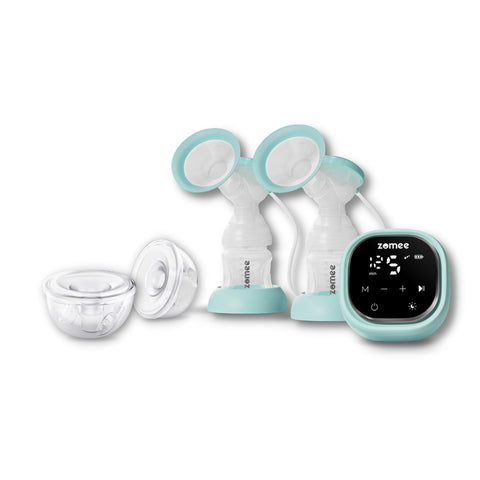 Zomee Z2 Double Electric Breast Pump With Hands Free Collection Cups Bundle