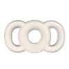 A clear, circular tension ring with a thick center design, intended for use in managing erectile dysfunction. Size 8