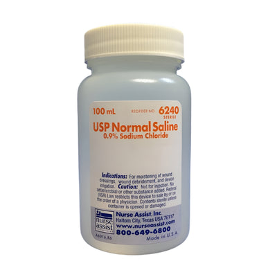 SteriCare Solutions Nurse Assist Medical Grade Normal Saline, 0.9% Sodium Chloride, 100 mL to 1000 mL