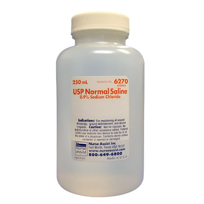 SteriCare Solutions Nurse Assist Medical Grade Normal Saline, 0.9% Sodium Chloride, 100 mL to 1000 mL
