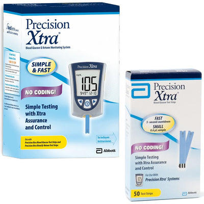 Abbott Precision Xtra Blood Sugar and Ketone Monitoring, Glucose Test Strips / Ketone Test Strips/ Meters / Monitoring Kits