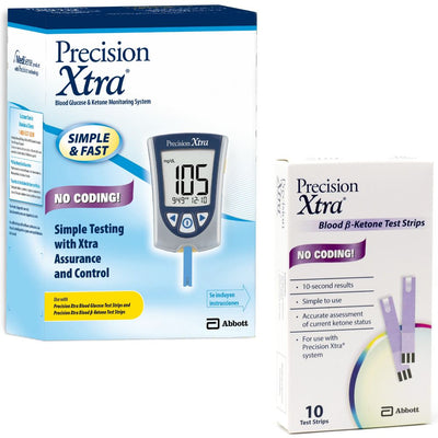 Abbott Precision Xtra Blood Sugar and Ketone Monitoring, Glucose Test Strips / Ketone Test Strips/ Meters / Monitoring Kits
