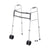 Cardinal Health Bariatric Heavy-Duty Aluminum Folding Walker with Dual Front 5'' Wheels, Adult, User Height: 5 ft. 6 in. – 6 ft. 4 in., Weight capacity: 500 lb.