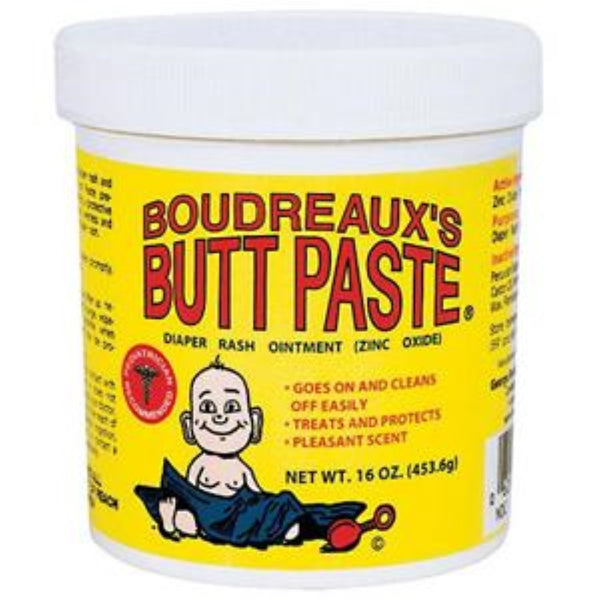 Boudreaux's Butt Paste Diaper Rash Ointment, 16 oz Jar, 3182599