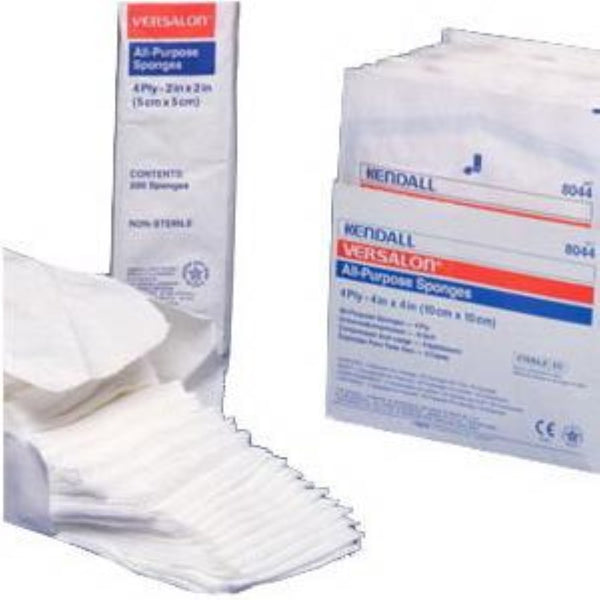 Cardinal Health Curity All-Purpose Non-Woven Sponges, 9132, 2 in x 2 in (5.1 cm x 5.1 cm), 3 Ply, Non-Sterile, Pack of 200