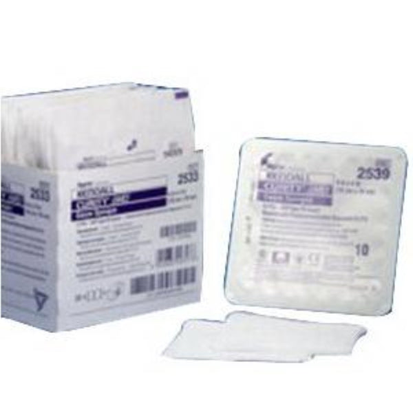 Cardinal Health Curity AMD Antimicrobial Sterile Gauze Sponges with PHMB, 4 in x 4 in, 12-Ply, 2539