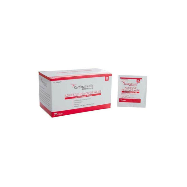 Cardinal Health Essentials Adhesive Remover Wipes, 1.25 x 3 Inches, 30075