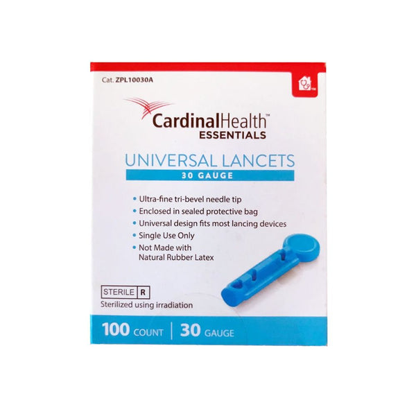 Cardinal Health Essentials Twist-Top 30G (0.30 mm) Universal Lancets, 30 Gauge, ZPL10030A