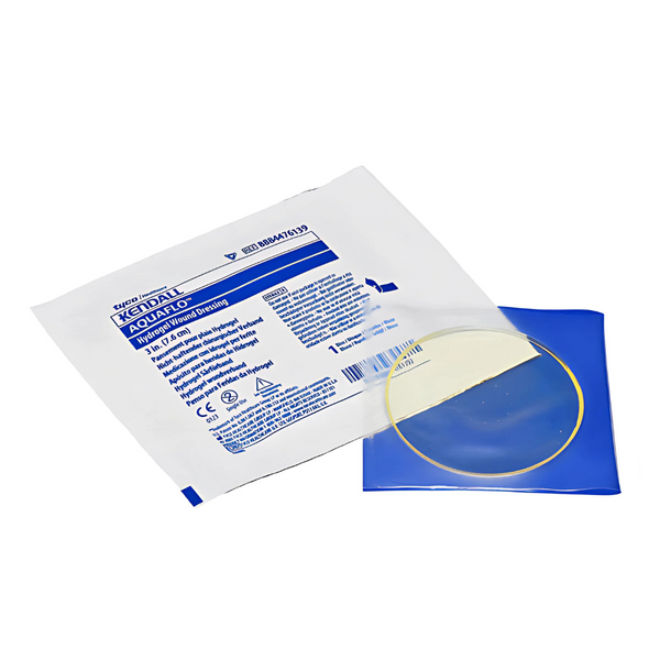Cardinal Health Kendall Dermacea Aquaflo Hydrogel Wound Dressing, 8884476139, 3 in (7.6 cm) disk, Each (1 dressing)