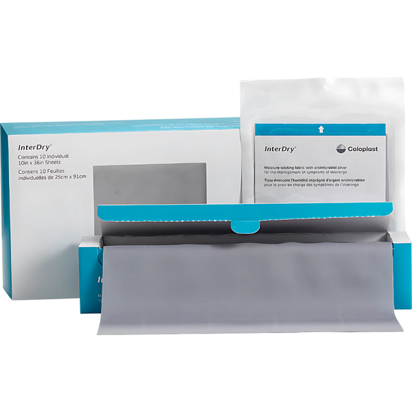 Coloplast InterDry Antimicrobial Silver Fabric for Intertrigo Management, Packet