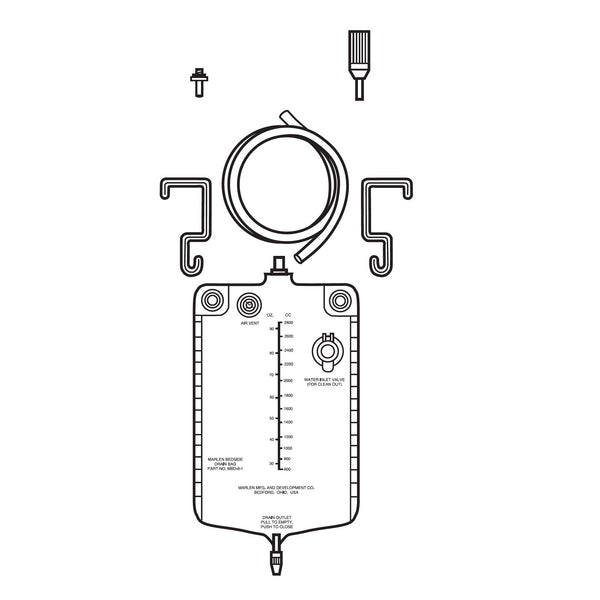 Marlen Urinary Bedside Drain Bag Kit, MBD-8