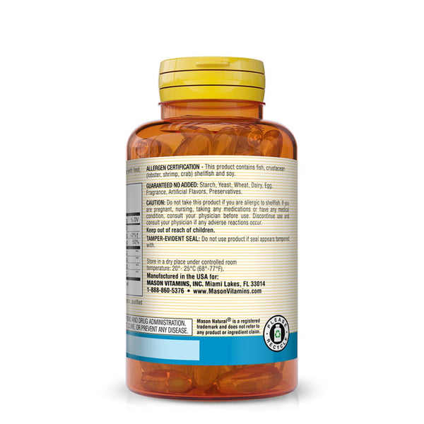 Mason Vitamins Glucosamine and Fish Oil DHA EPA Omega-3, 90 Softgels, 1414-90