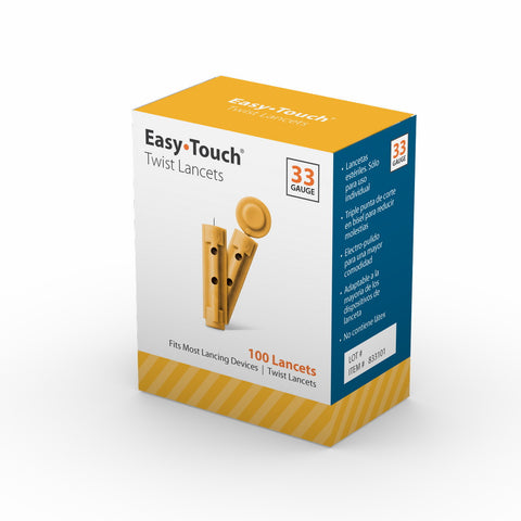 MHC EasyTouch Twist Top Lancets, Box of 100