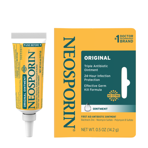 Neosporin Original Triple Antibiotic First Aid Ointment, 23821, 0.5 oz (14.15 g) Tube