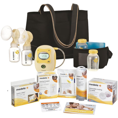 Medela Freestyle Double Electric Portable Breast Pump Solution Set, Hands-Free Pump with Rechargeable Battery, Lighweight