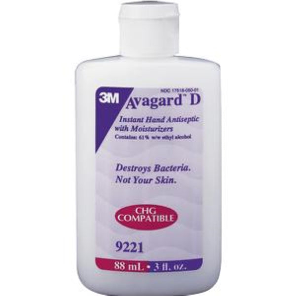 3M Avagard D Instant Hand Antiseptic with Moisturizers, 3 oz, White, 9221