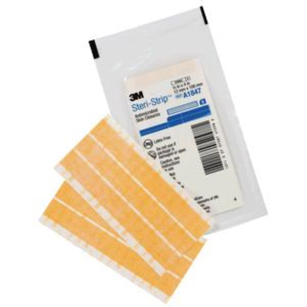 3M Steri-Strip Antimicrobial Skin Closure Strip, 4 in x 1/2 in, A1847