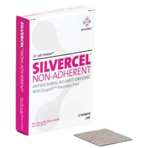 Systagenix Silvercel Non Adherent Antimicrobial Alginate Dressing 2" X 2"