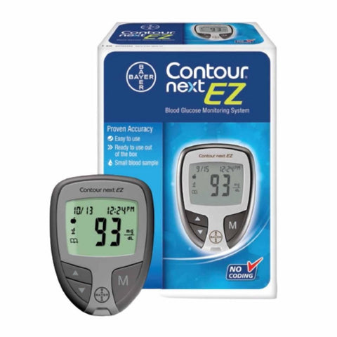 Bayer Contour Next Ez Blood Glucose Meter, Sugar Level Monitoring System With Exceptional Accuracy, No Coding, 567553