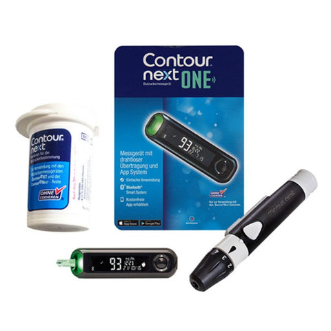 Bayer Contour Next One Blood Glucose Meter, Sugar Level Monitoring System with Bluetooth Connectivity, No Coding, 567818