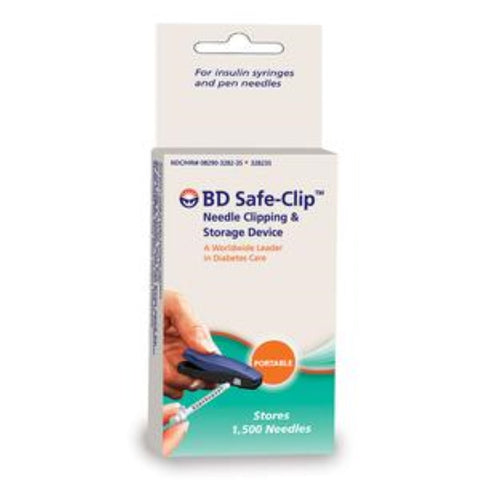 BD Safe-Clip Insulin Syringe Needle Clipper and Storage Device, Holds up to 1500 Needles, 328235