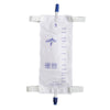 Medline Large 900 mL Urinary Catheter Leg Bag with Anti-Reflux Valve and Twist Valve Drainage Port, DYND12578