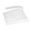 Medline Disposable Plastic Bib with Bottom Packet, 16" x 24", White, NON24267C