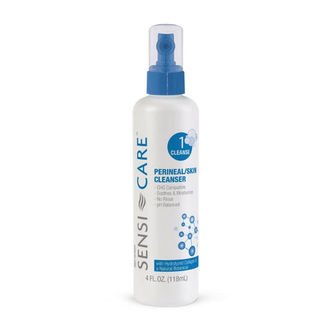 Medline Sensi-Care Perineal and Skin Moisturizing Cleanser, No-Rinse, 4 Oz./118 mL Spray Bottle, Fragrance-Free, 324504