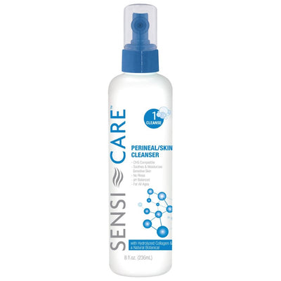 Medline Sensi-Care Perineal and Skin Moisturizing Cleanser, No-Rinse, 8 Oz./236 mL Spray Bottle, Fragrance-Free, 324509