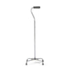 Medline Guardian Aluminum Adjustable Large Base Bariatric Quad Cane, Chrome, Cushion Handgrips, MDS86228CHR