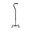 Medline Guardian Aluminum Adjustable Large Base Bariatric Quad Cane, Black, Cushion Handgrips, MDS86228