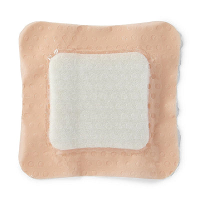 Medline Optifoam Gentle SA Silicone-Faced Foam Dressings with Border, 3" x 3" with 1.75" x 1.75" Pad, MSC2133EP