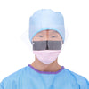 Medline ASTM Level 3 Procedure Face Masks with Eye Shield and Ear Loops, Non-Glare, Fog-Free, Disposable, NON27710EL