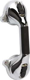 HealthSmart Suction-Cup Grab Bar, Chrome, 12" x 4.25"