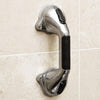 HealthSmart Suction-Cup Grab Bar, Chrome, 12" x 4.25"