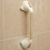 Healthsmart Suction-Cup Grab Bar with BactiX Antimicrobial, White Sand, 16" x 4.5"