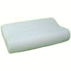 DMI Radial Cut Memory Foam Pillow, Zippered, Cream Terrycloth Cover, Contour Design, 19" x 12" x 3" to 4-1/2"