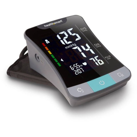 HealthSmart Premium Talking Upper Arm Digital Blood Pressure Monitor with Standard (11.75” to 16.5”) and Large (16.5” to 18.75”) Cuffs