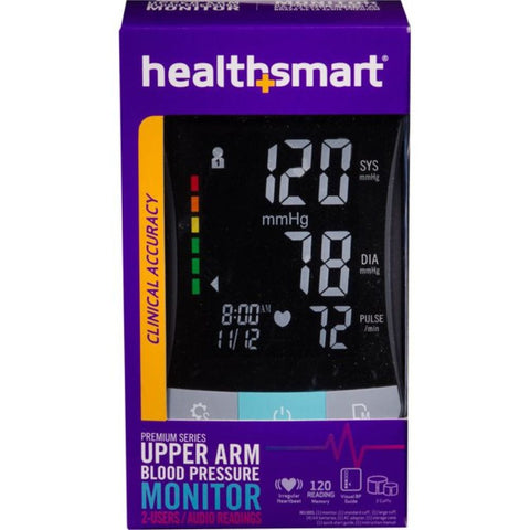 HealthSmart Premium Talking Upper Arm Digital Blood Pressure Monitor with Standard (11.75” to 16.5”) and Large (16.5” to 18.75”) Cuffs