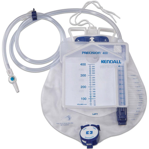 Kendall Dover Precision 400 Urine Meter with Luer-Lock Sampling, Safeguard 400mL, Extra-Long 60" Tubing