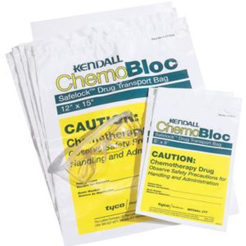 Cardinal Health Kendall Safelock Chemo Transport Bag, 4mL Thick, CT0500