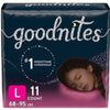 GOODNITES Youth Pants, Large, Girl, Jumbo Pack